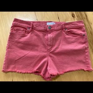 Loft coral cut off shorts size 12